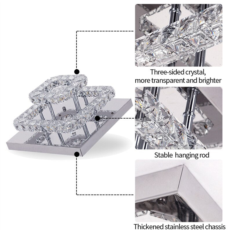 K9 Crystal LED Chandelier Ceiling Lamp