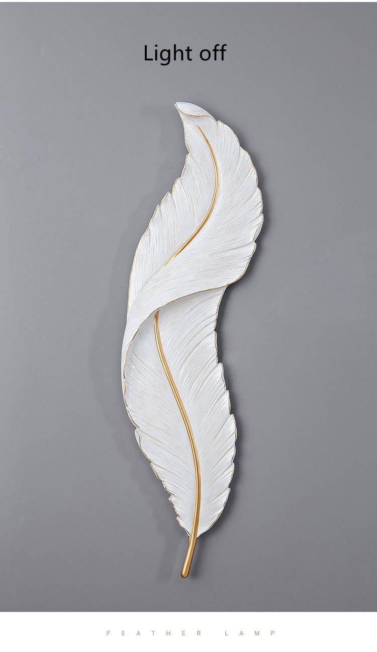 Led Feather Wall Lamp