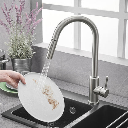 Sensor Kitchen Faucet Stainless Steel With Pull-Out Faucet