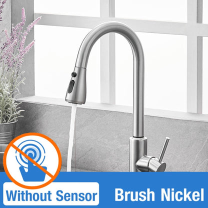Sensor Kitchen Faucet Stainless Steel With Pull-Out Faucet