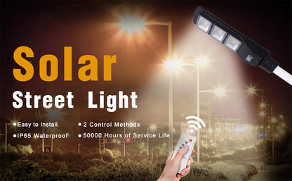 Solar Street Outdoor Light Lamp Panel With Remote Control