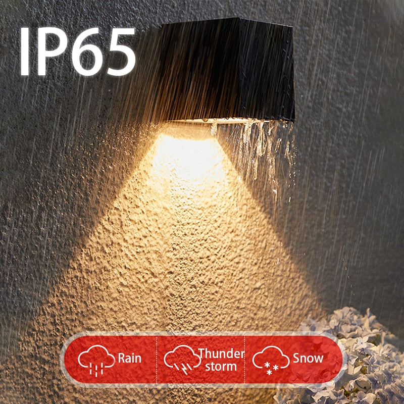 LED Wall Lamp Solar Light Sunlight Sensor IP65 Waterproof
