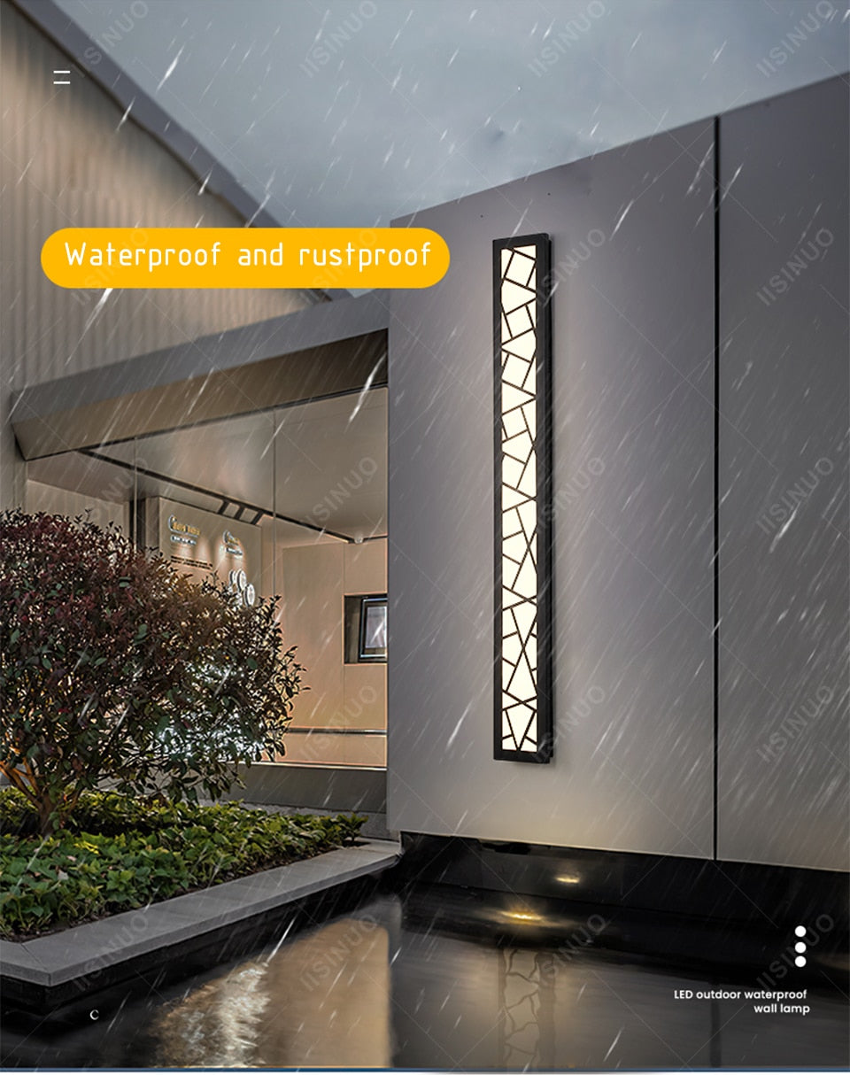 Waterproof Outdoor Aluminum Wall Tall LED Lamp IP65