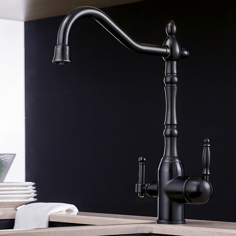 Antique Kitchen Purify Faucets Tap Cold and Hot 360 Rotation with Water Purification Features