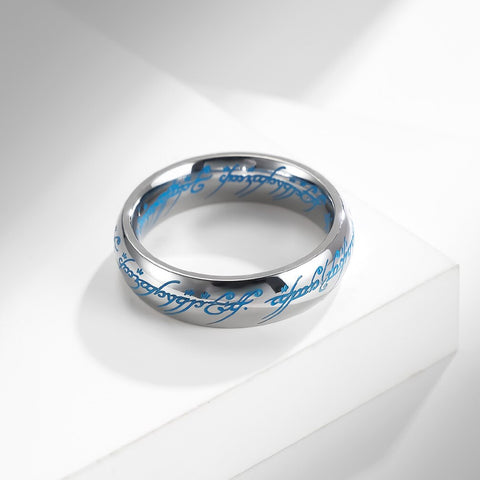 Image of Elvish Ring Glow in the Dark - Rings of Power Titanium Stainless Steel