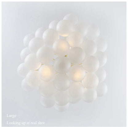 Bubble Glass Chandelier Frosted Glass