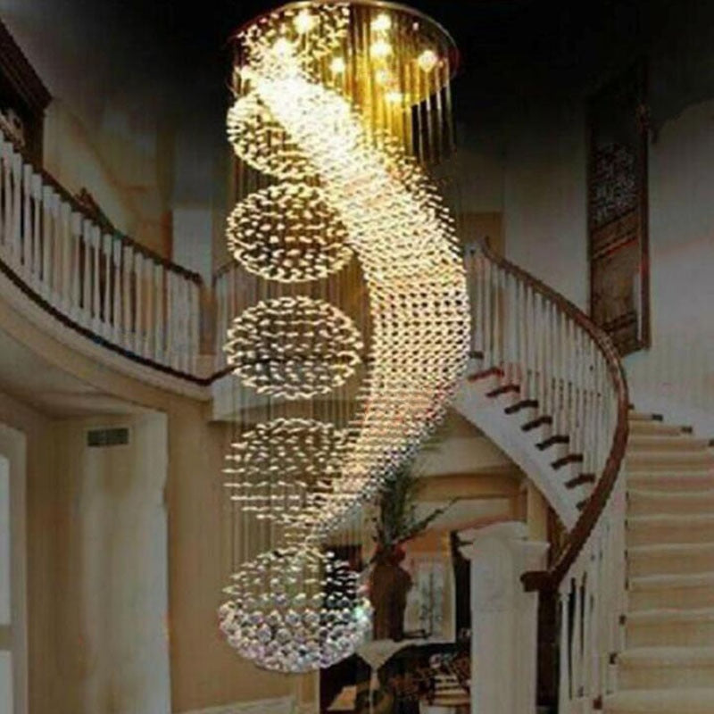 Long Double Staircase Modern Chandelier