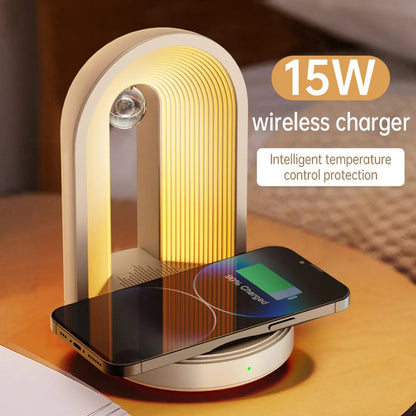 Atmosphere Desk Lamp With Wireless Charger & Bluetooth Speaker