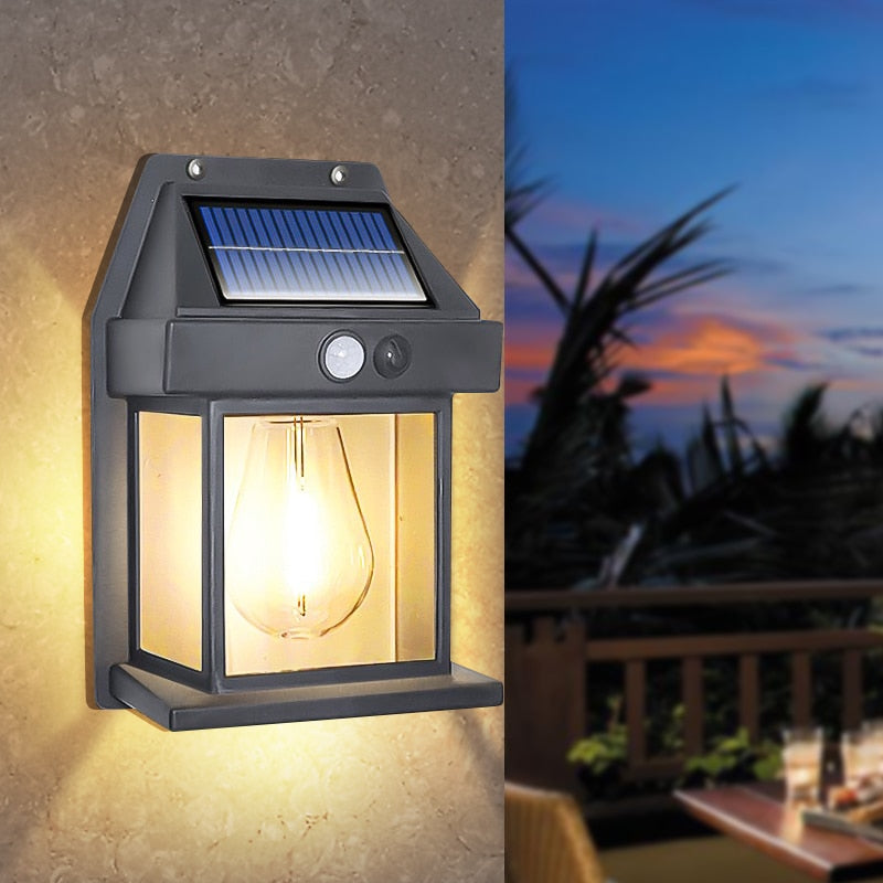 New Outdoor Solar Power Lamp with Motion Sensor