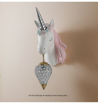 Unicorn Pink & Blue Wall Lamp