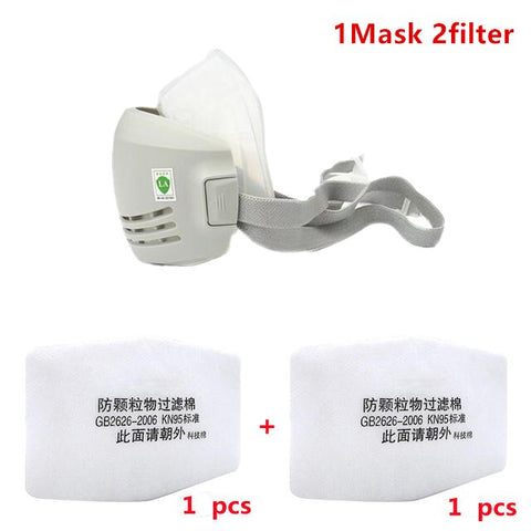Dust Mask +20pcs Filter Half Face Dust-proof Construction Mask