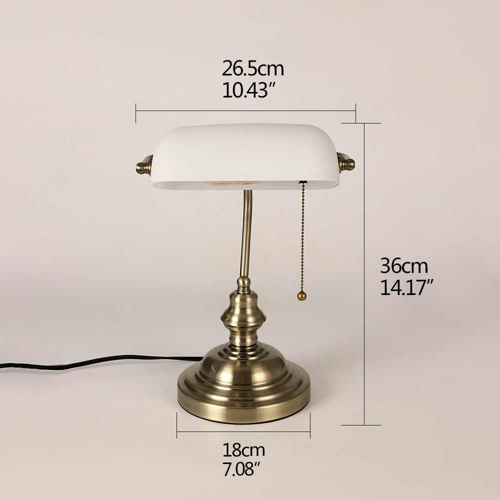 Vintage Banker Table Lamp on Sale