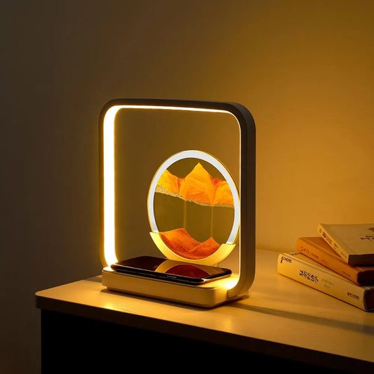 Sands of Time 2 in 1 Wireless Charging Table Lamp