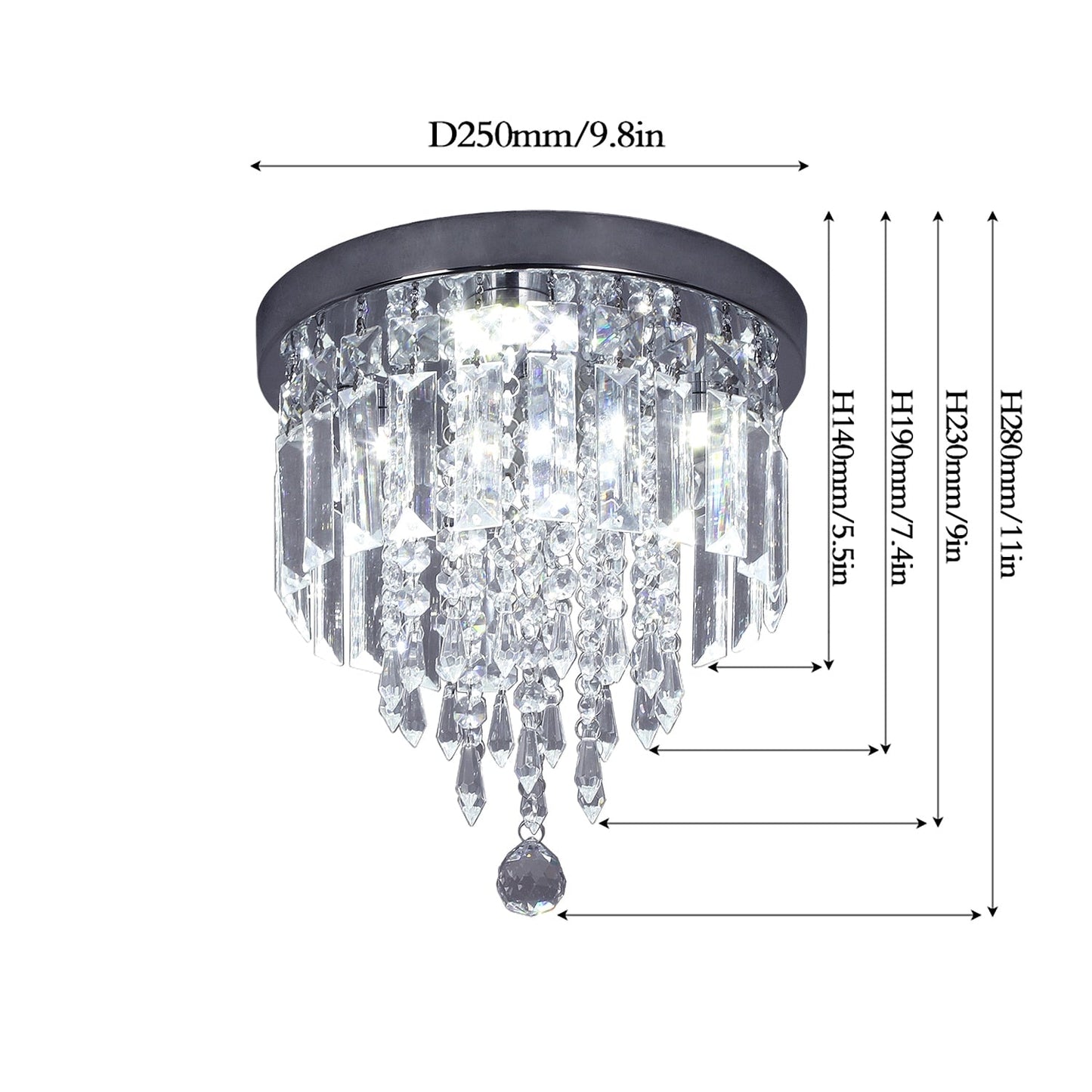 K9 Crystal LED Chandelier Ceiling Lamp