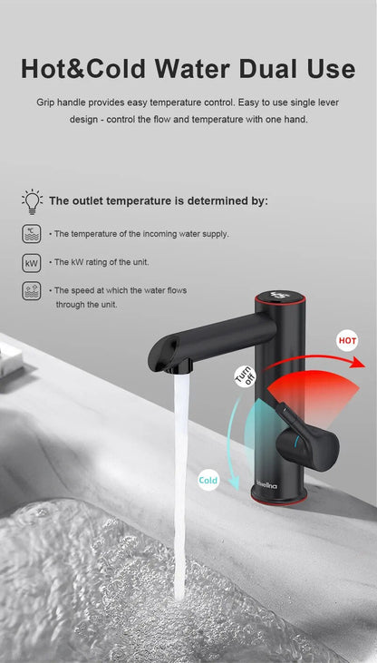 Electric Instant Heater Faucet Stainless Steel