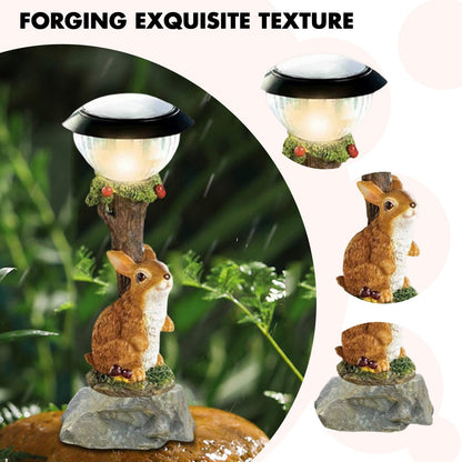 Solar LED Light Animals Decorative Figurine With Light Outdoor Garden Lawn