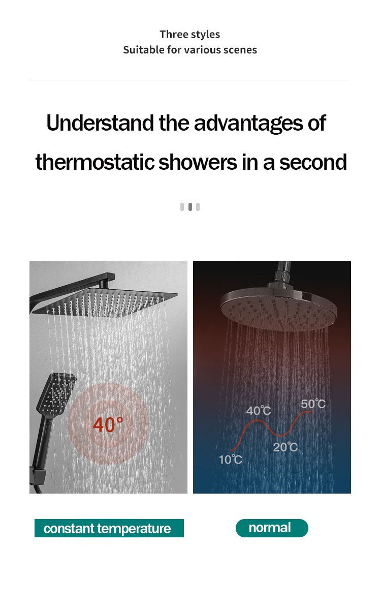 Thermostatic Digital Display Rain Shower Faucet Bidet Faucet Spout Faucet Bathroom Faucet Set