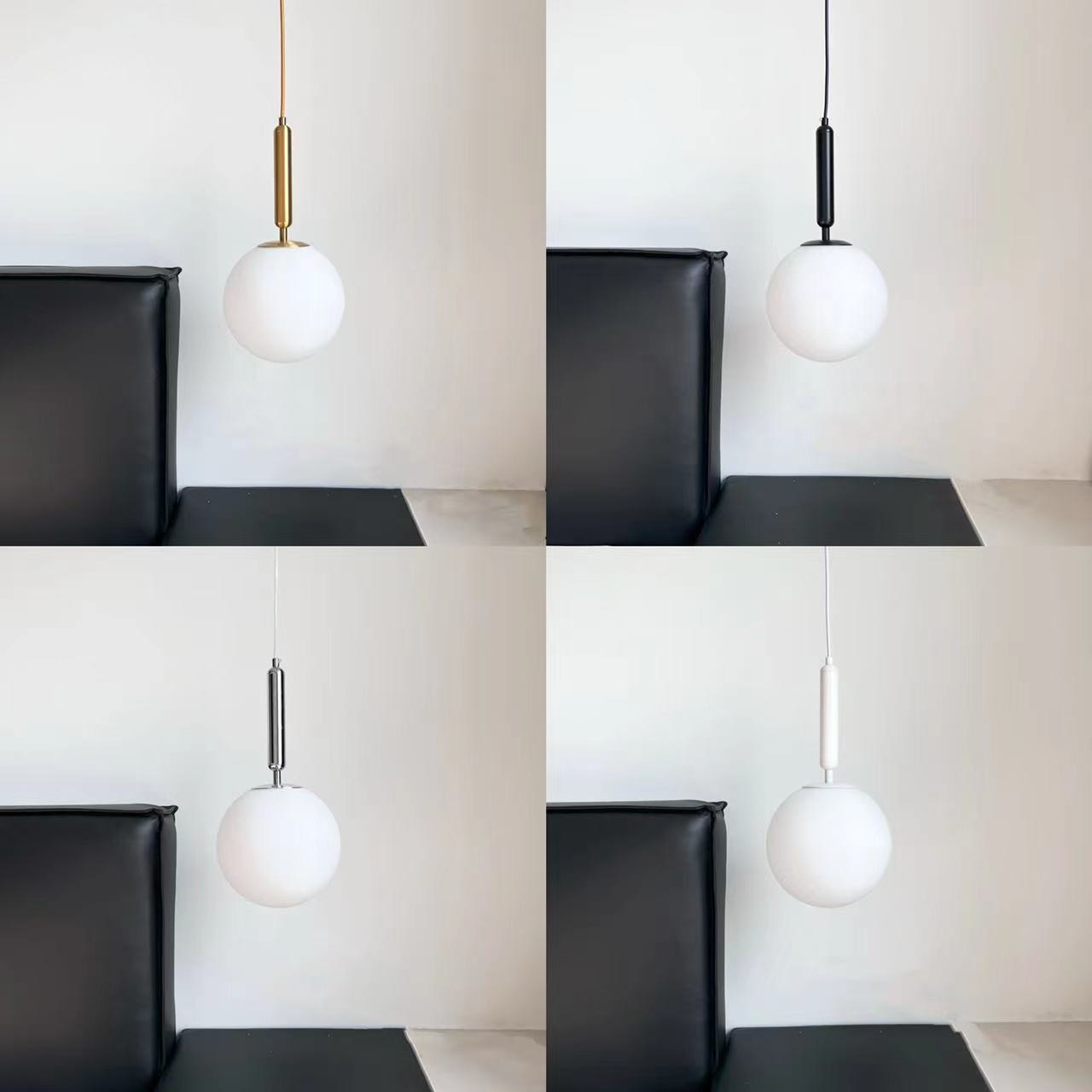 Modern Glass Ball Led Pendant Light Lamp