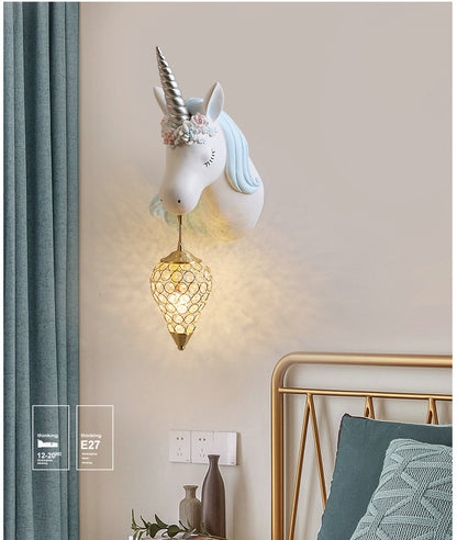 Unicorn Pink & Blue Wall Lamp