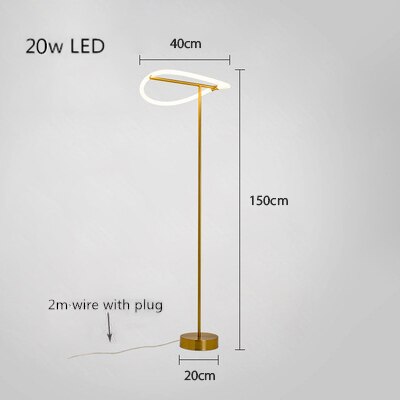 Modern Golden Led Chandelier Shiny Line