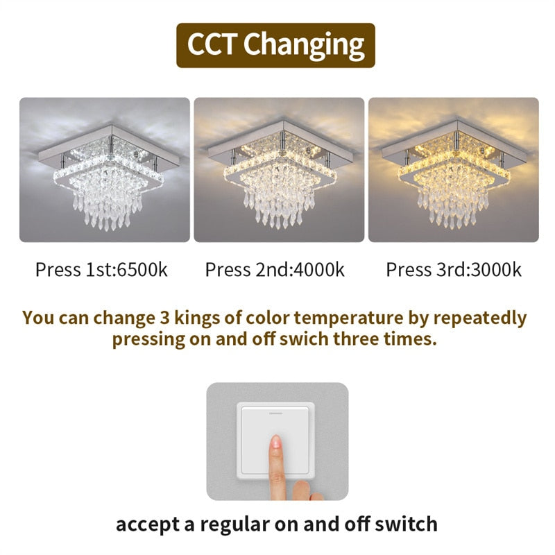 K9 Crystal LED Chandelier Ceiling Lamp