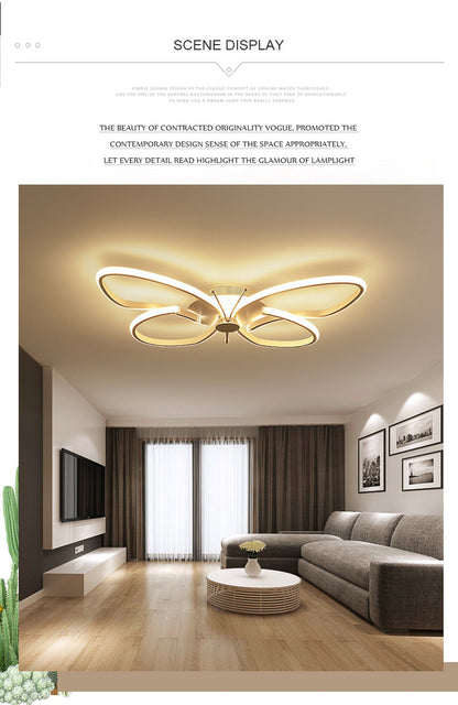 Modern LED Butterfly LED Ceiling Lamp Dimmable