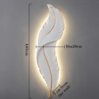 Led Feather Wall Lamp