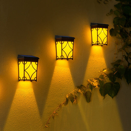 Vintage Solar Powered LED Wall Light Waterproof