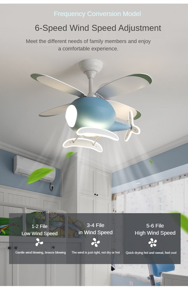 Children's Room Airplane Ceiling Fan Lights