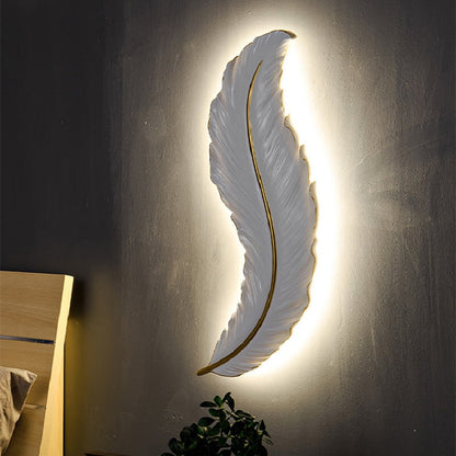 White Feather Wall Nordic Lamp