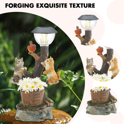 Solar LED Light Animals Decorative Figurine With Light Outdoor Garden Lawn