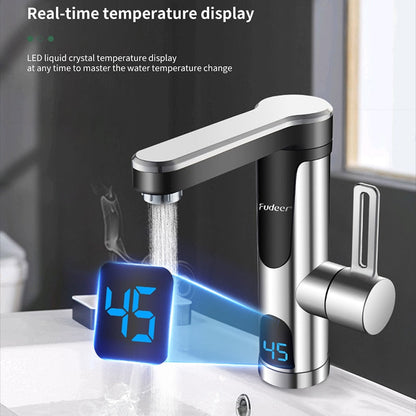 Instant Water Heater Faucet for Basin Tap 220V 3400W Tankless LCD Display