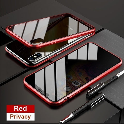 Image of Anti Peep Magnetic Privacy Glass Case for iPhone