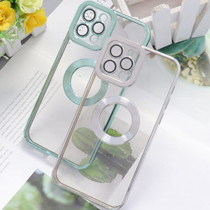 New Version 2.0 Transparent Electroplated iPhone Case With Camera Protector