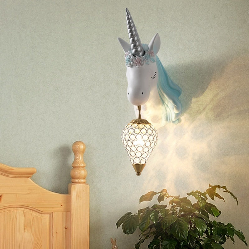 Unicorn Pink & Blue Wall Lamp