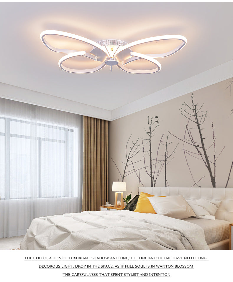 Modern LED Butterfly LED Ceiling Lamp Dimmable