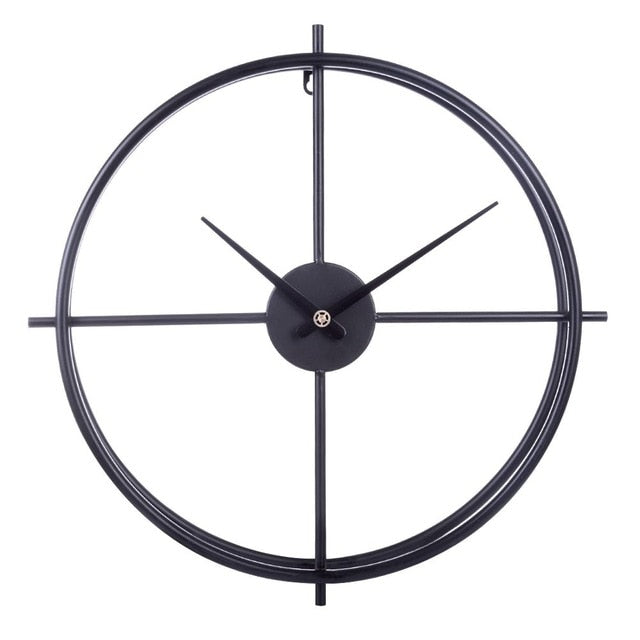 Silent Iron Wall Clock Modern Design