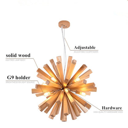 Burst - Wooden Pendant Light
