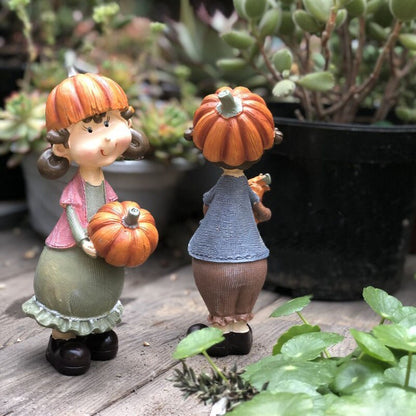 Little Boy Girl Elf Home Garden Decoration