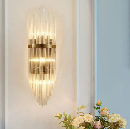 Gold Indoor Living Room Crystal Wall Lamp