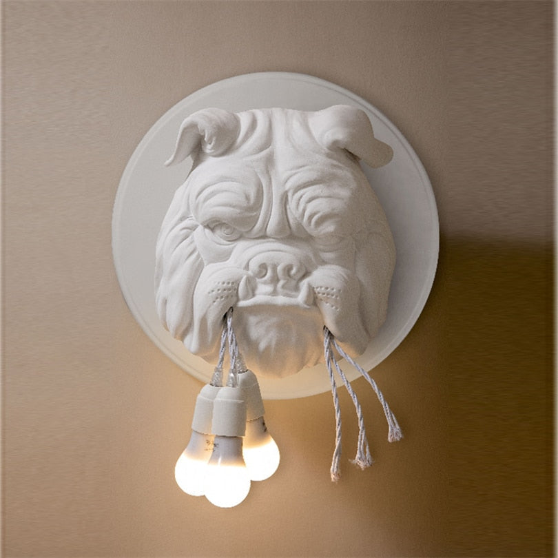 Bulldog Wall Light Lamp Decoration