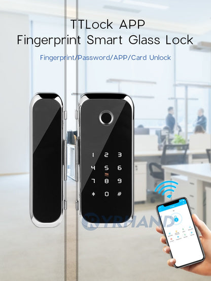 Bluetooth Fingerprint Glass Door Lock