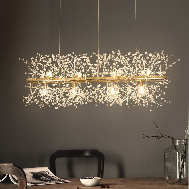 Snowflake Crystal Living & Dining Room Chandelier