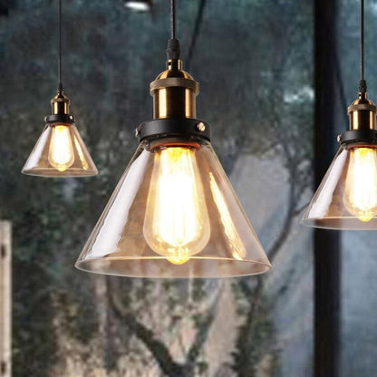Vintage 5.5" To 11" Wide Pendant Glass Retro Lights - Sofrey Select