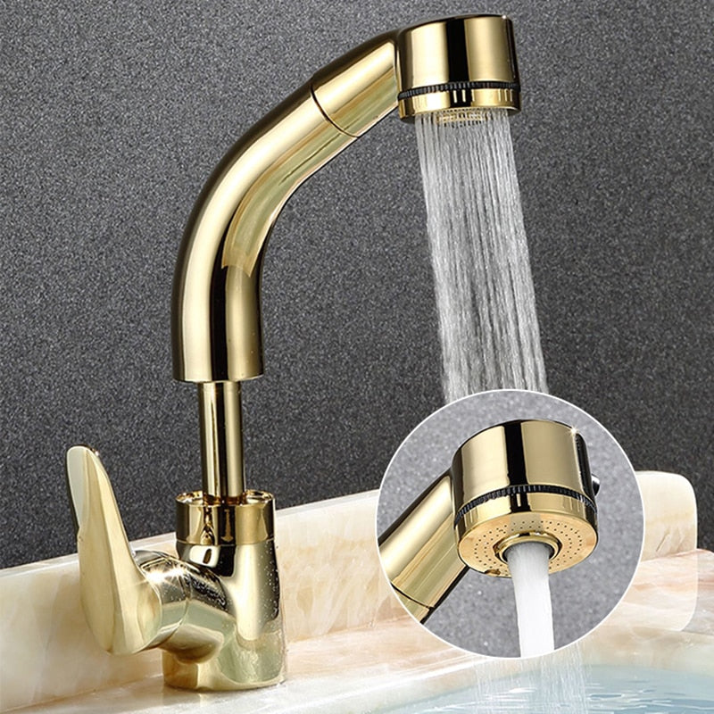 Pull Out Bathroom Sink Faucet