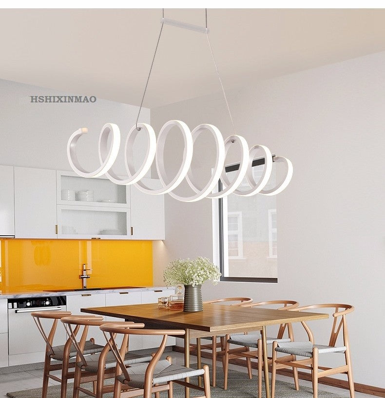 Twisting Bedroom Dining Study Chandelier Lamp