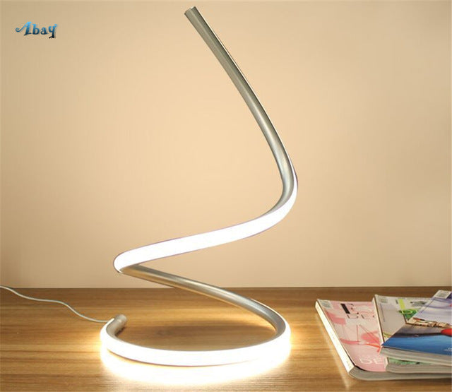 Swirling Line Minimalist LED Table Lamp