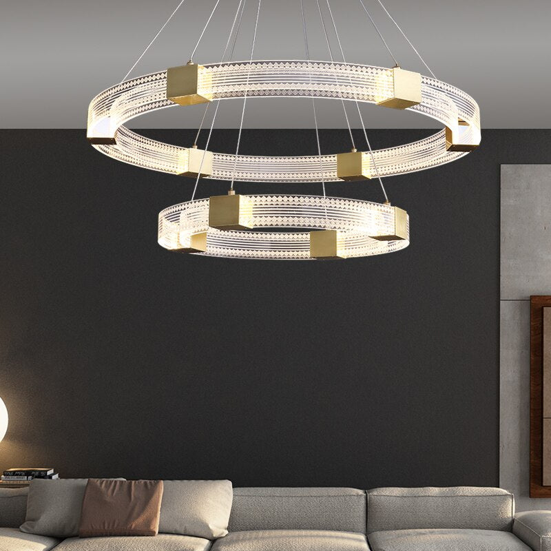 LED Acrylic Light Luxury Chandelier