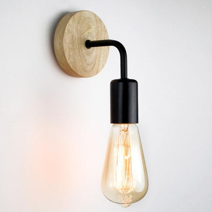 Wood Industrial Loft Wall Lamp