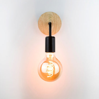 Wood Industrial Loft Wall Lamp